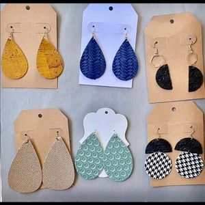 Earnings / handmade earrings / leather earrings / new never worn